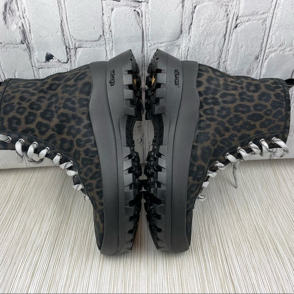 𝅺p448 Denise Animal Print Platform Sneaker Booties In Leopard Size 38 - Picture 8 of 15